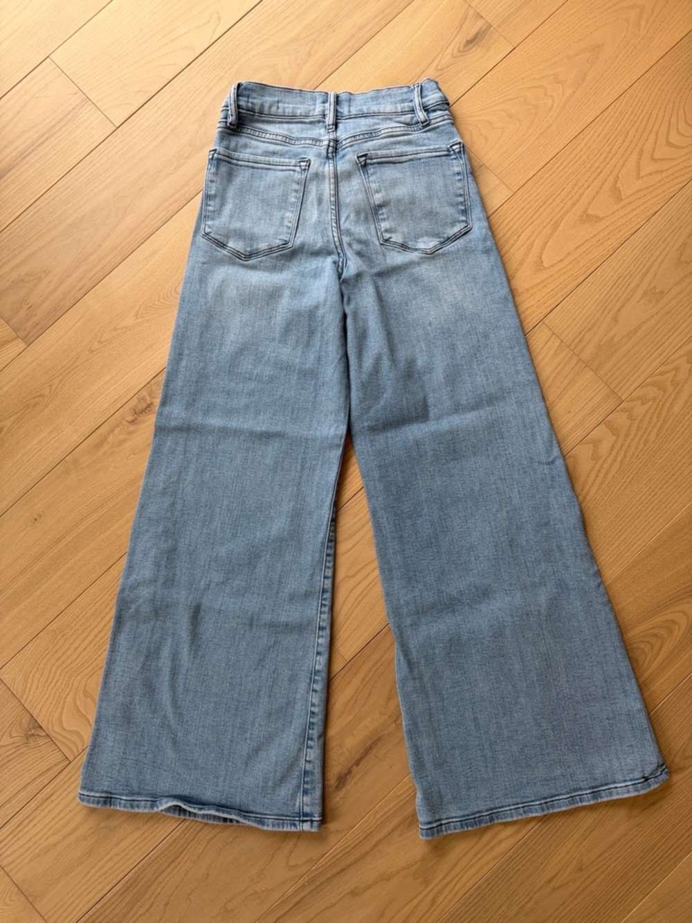 Frame Denim Le Palazzo Crop Light Blue Wide-Leg Jeans - Picture 5 of 5